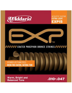 DAddario Acustic Guitar Extra Light EXP15