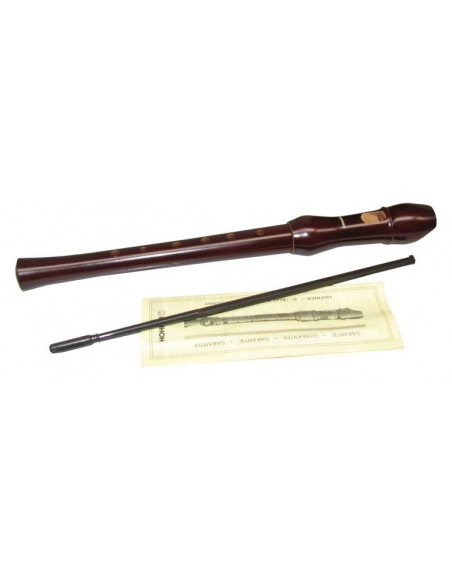Hohner 9555 Digitacion Alemana Flauta C-Soprano, de madera de peral lacado de dos piezas.