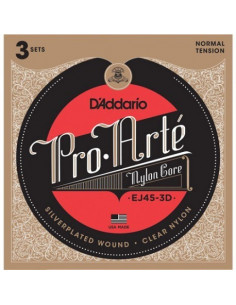 D'addario EJ45 3D Jgo Normal Tension set de 3 Uni...