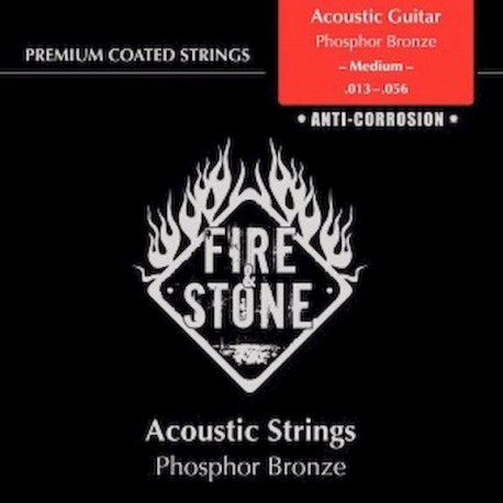 Fire&Stone Acústica Bronce Anti-corrosión Fósforo Medium 13-56