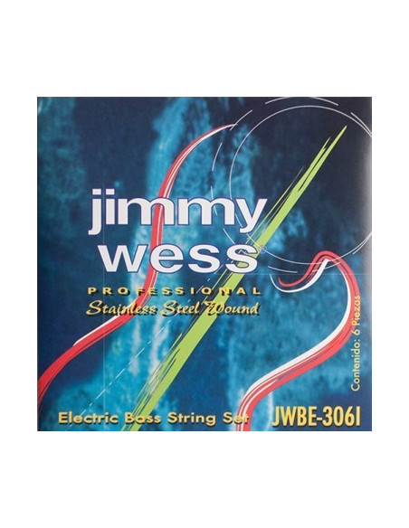 Jimmy Wess 306I 28/125 Jgo Set 6 Basss Strings Stainless