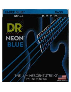 DR NBB45 Juego Bajo 4 cuerdas NEON Blue 45-105