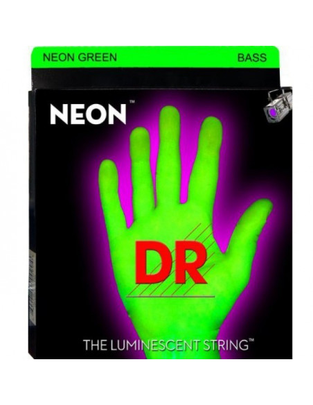 DR NGB545 Juego Bajo 5 cuerdas NEON Green 45-125