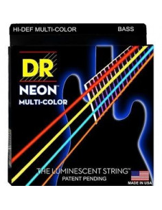 DR NMCB45 Juego Bajo 4 cuerdas NEON Multi-Color 45-105