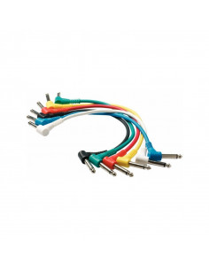 RockCable RCL30061D5 Pack 6 latiguillos 60cm Jack codo