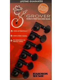 Grover 406BC6 Clavijero Mini Locking Rotomatics 6L Negro
