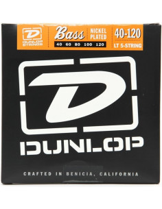 Dunlop DBN40120 Juego Bajo 5 cuerdas Nickel 40-120