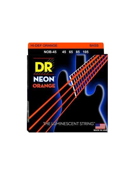 DR Bajo 4 cuerdas NEON Orange 45-105