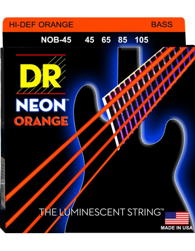 DR Bajo 4 cuerdas NEON Orange 45-105