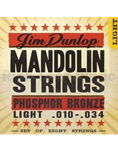 Dunlop Mandolina Fosforo Bronce 10-34