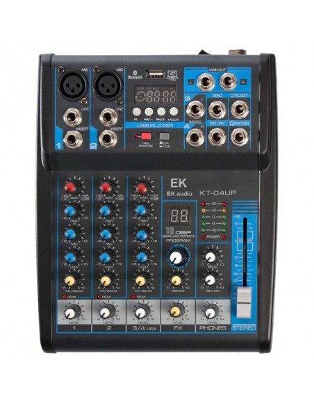EK AUDIO KT04UP MESA DE MEZCLAS CON EFECTOS