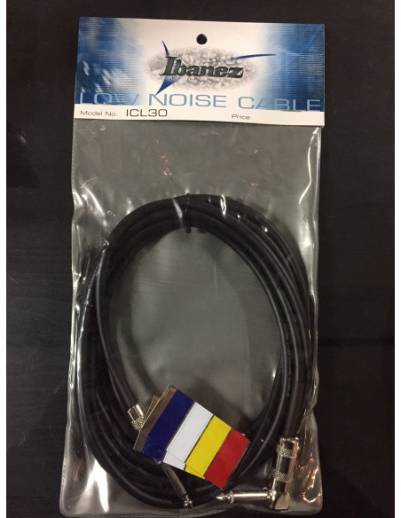 Ibanez ICL30 cable 3m jack recto -jack codo