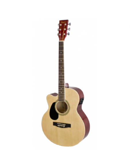 GUITARRA ACUSTICA DAYTONA A401CE ELECTRIFICADA NATURAL ZURDA MINI JUMBO