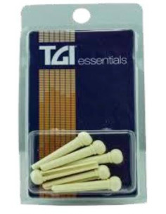 PIVOTES BLANCOS PARA PUENTES DE GUITARRA ACUSTICA TGI
