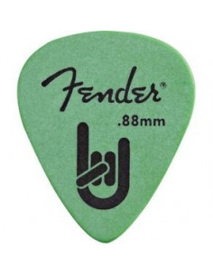 Pack de 12 puas verdes FENDER Medium/Heavy .88mm