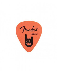 Pack de 12 puas naranjas FENDER Thin/Medium .60mm