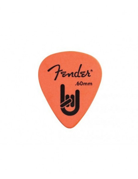 Pack de 12 puas naranjas FENDER Thin/Medium .60mm