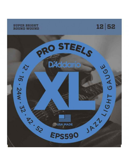 Daddario EPS590 ProSteels Jazz Light Cuerdas Guitarra Electrica