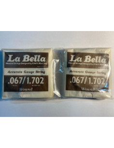 La Bella PACK DE DOCE CUERDAS 0.67 PARA JAZZ NEGRAS