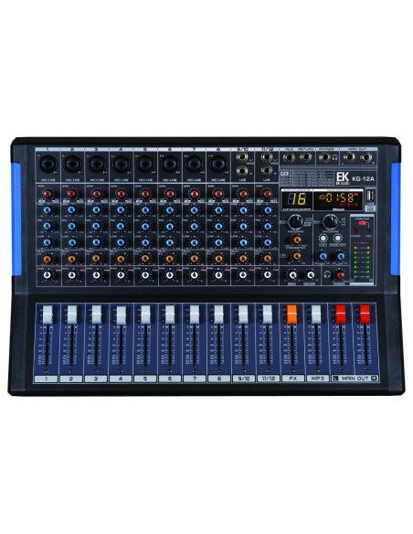 EK AUDIO MESA DE MEZCLAS PASIVA CON EFECTOS KG12A