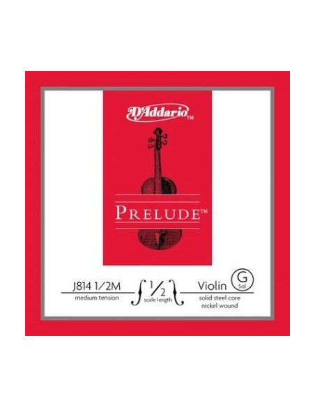 D'Addario Prelude Violin G 1/2 Medium Tension J814 1/2M Single String