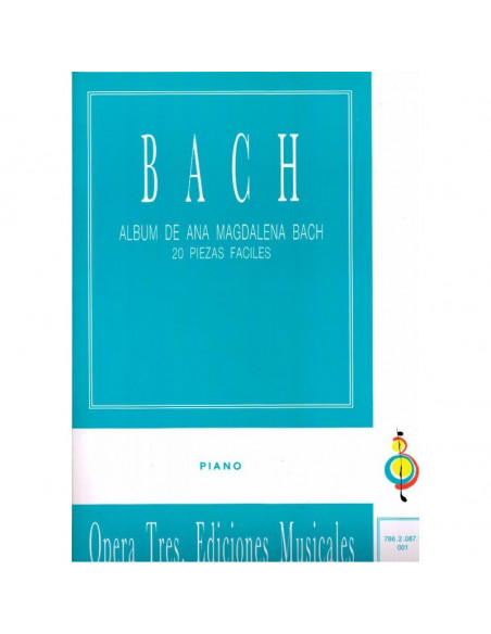 20 Piezas Faciles - Piano. BACH album de Ana Magdalena