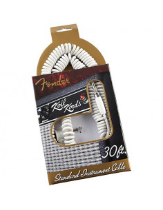 Fender Koilkord 30 Cable para Instrumento, blanco 9 m.