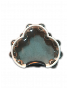 Pandereta Tambourine Doble Forma Trebol