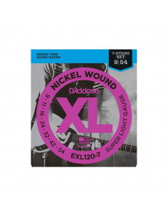 D'Addario EXL120-7 Cuerda Guitarra Eléctrica
