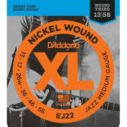 D'Addario EJ22 - XL Jazz Medium Cuerdas para Guitarra...