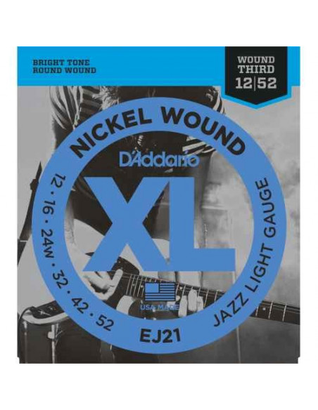 D'Addario EJ21 - XL Jazz Light Cuerdas para Guitarra Eléctrica