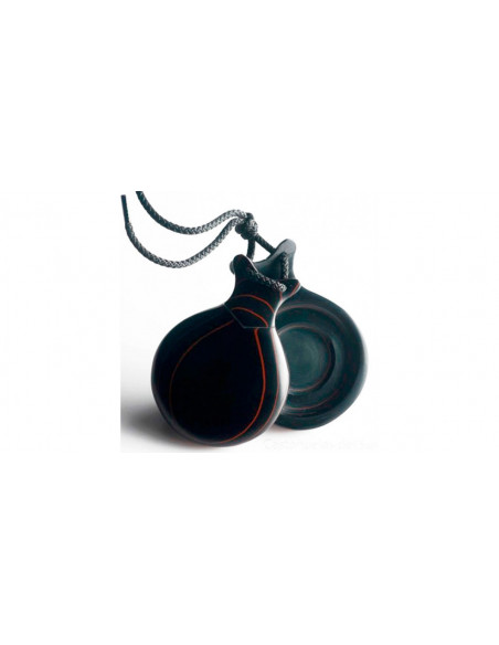 CASTAÑUELAS DEL SUR FIBRA NEGRA VETEADA ROJA N3