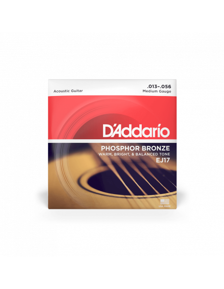 D'Addario EJ-17(013-056) Cuerdas Guitarra Acústica