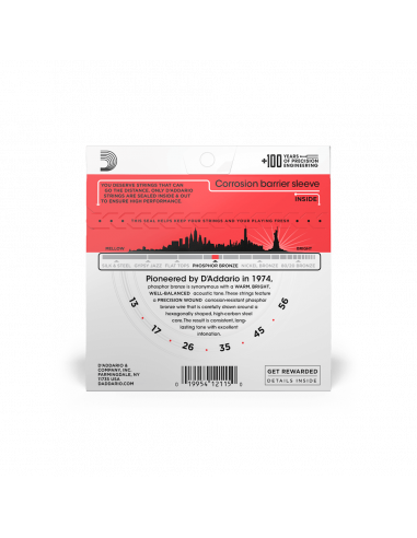 D'Addario EJ-17(013-056) Cuerdas Guitarra Acústica