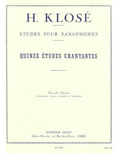 Hyacinthe klose - quinze etudes chantantes pour saxophones