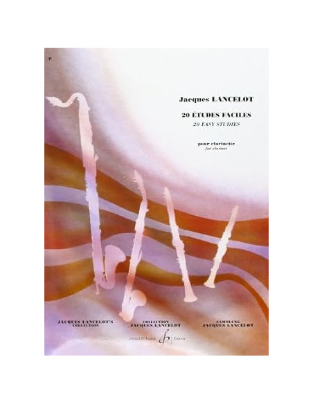 20 Etudes (estudios) Faciles Clarinete JACQUES LANCELOT