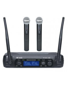 DOS MICRÓFONOS INALÁMBRICOS DE MANO EK VHF WR69LD