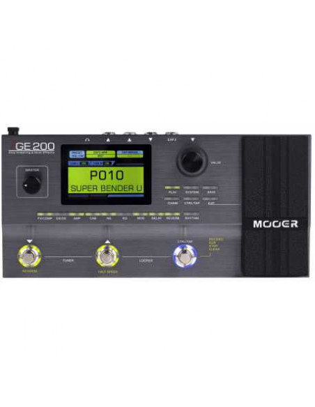 MOOER GE200 MODELADOR Y MULTI-EFECTOS Pedalera multi-efectos de suelo para guitarra