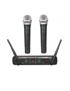 DOS MICRÓFONOS INALÁMBRICOS DE MANO EK UHF WR25D