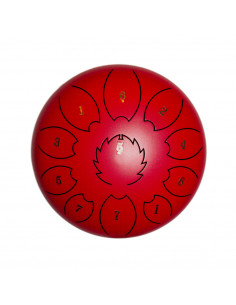 F-Zone STD1213N Steel Tongue Drum 12" 13notas rojo