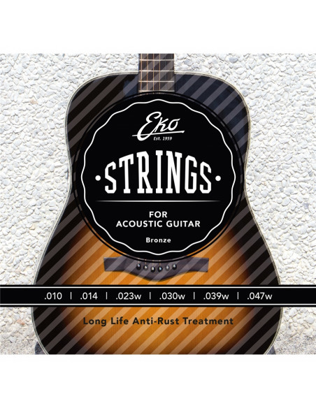 eko strings for acoustic guitar bronze10/47