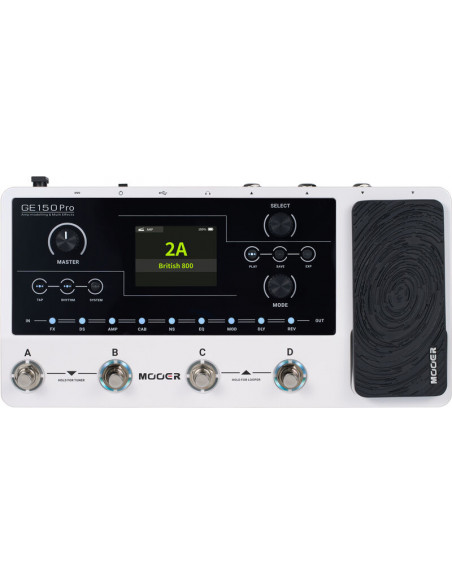 MOOER GE150 PRO MODELADOR Y MULTI-EFECTOS Pedalera multi-efectos de suelo para guitarra