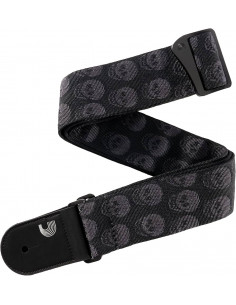 D'addario guitar strap Skulls Black Tubular