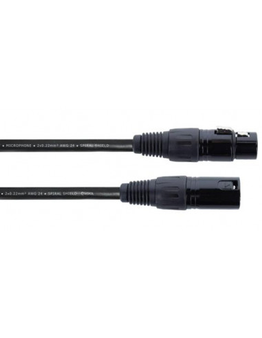 Cable de micrófono XLR de 3 m Rer.