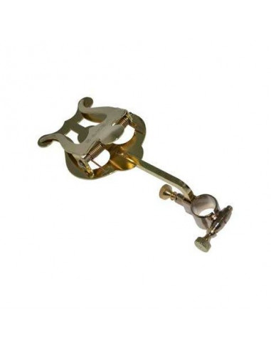 Atril trompeta SUPER, curvado, dorado,  corto,...