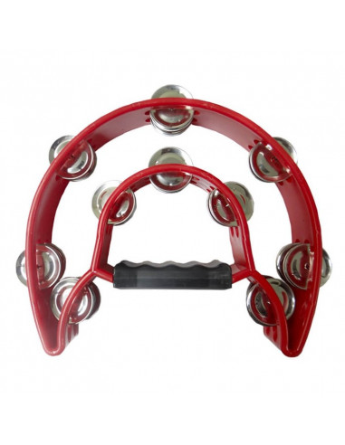 Pandereta ADMIRA media luna doble roja