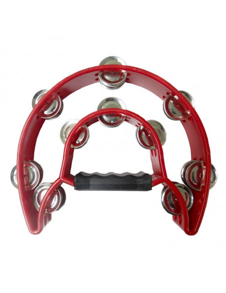 Pandereta ADMIRA media luna doble roja