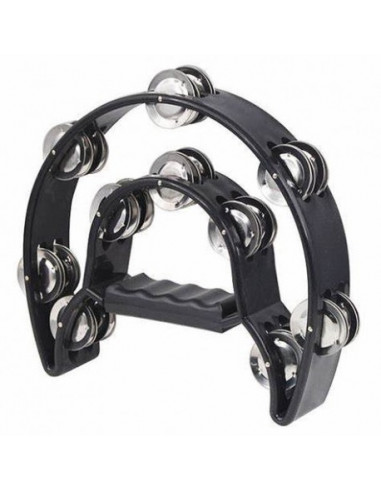 Pandereta ADMIRA media luna doble negra