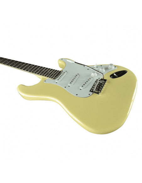 Guitarra eléctrica Eko Starter ST300 tipo Strat - Crema
