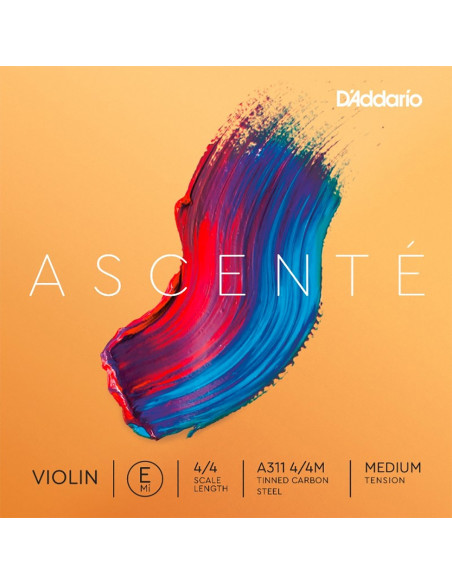 Ascenté. Juego de cuerdas para violín, escala 4/4, tensión media